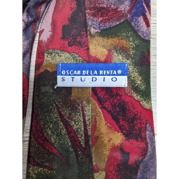 Oscar De La Renta Studio Mens Multicolored  Tie 58" - Picture 4 of 8